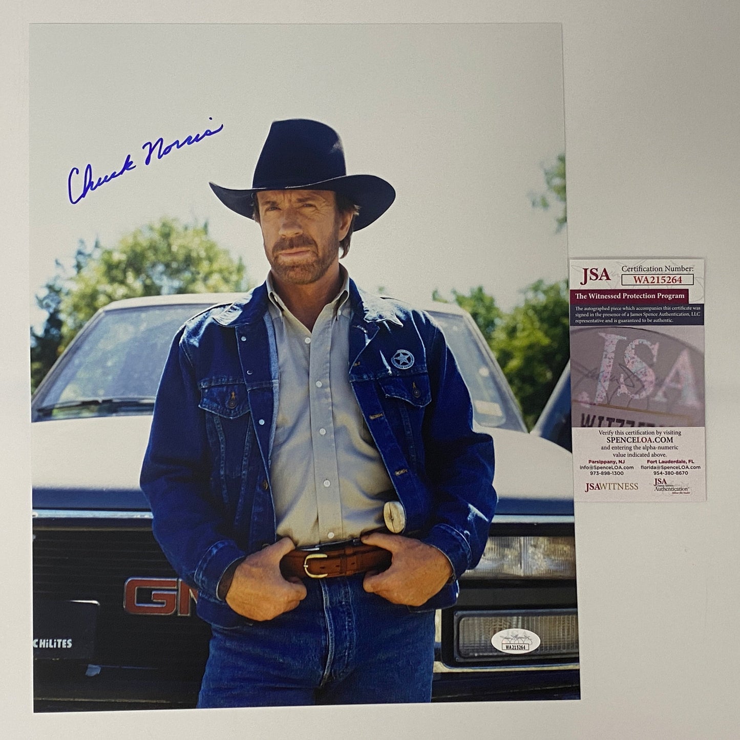 Autographed/Signed Chuck Norris Walker, Texas Ranger 11x14 Movie Photo JSA COA #10