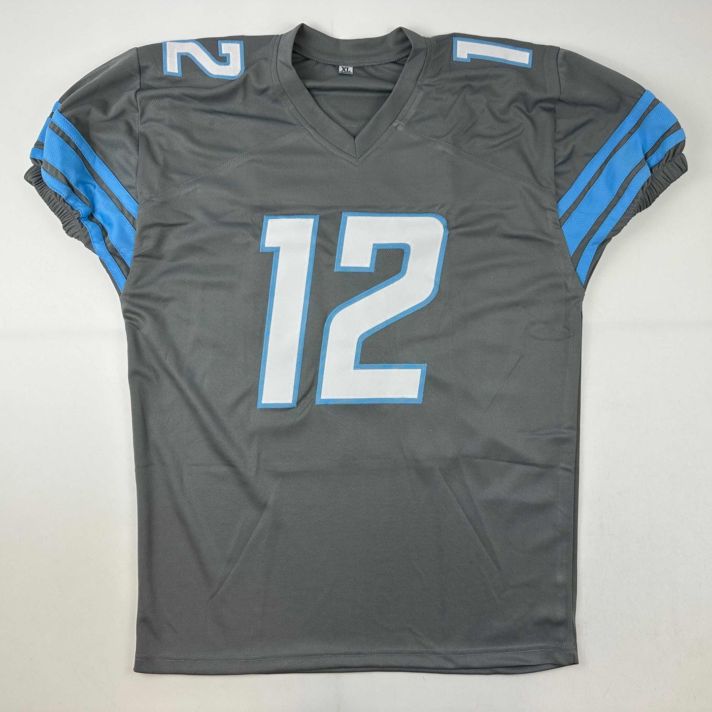 Autographed/Signed Hendon Hooker Detroit Grey Football Jersey JSA COA