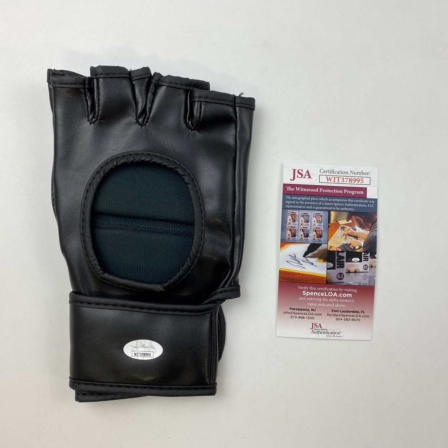 Autographed/Signed Jiri Prochazka UFC MMA Black Fighting Glove JSA COA Auto