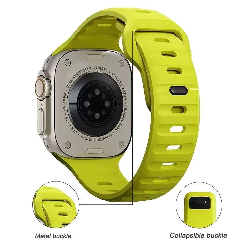 Silicone Reverse-buckle Watch Band