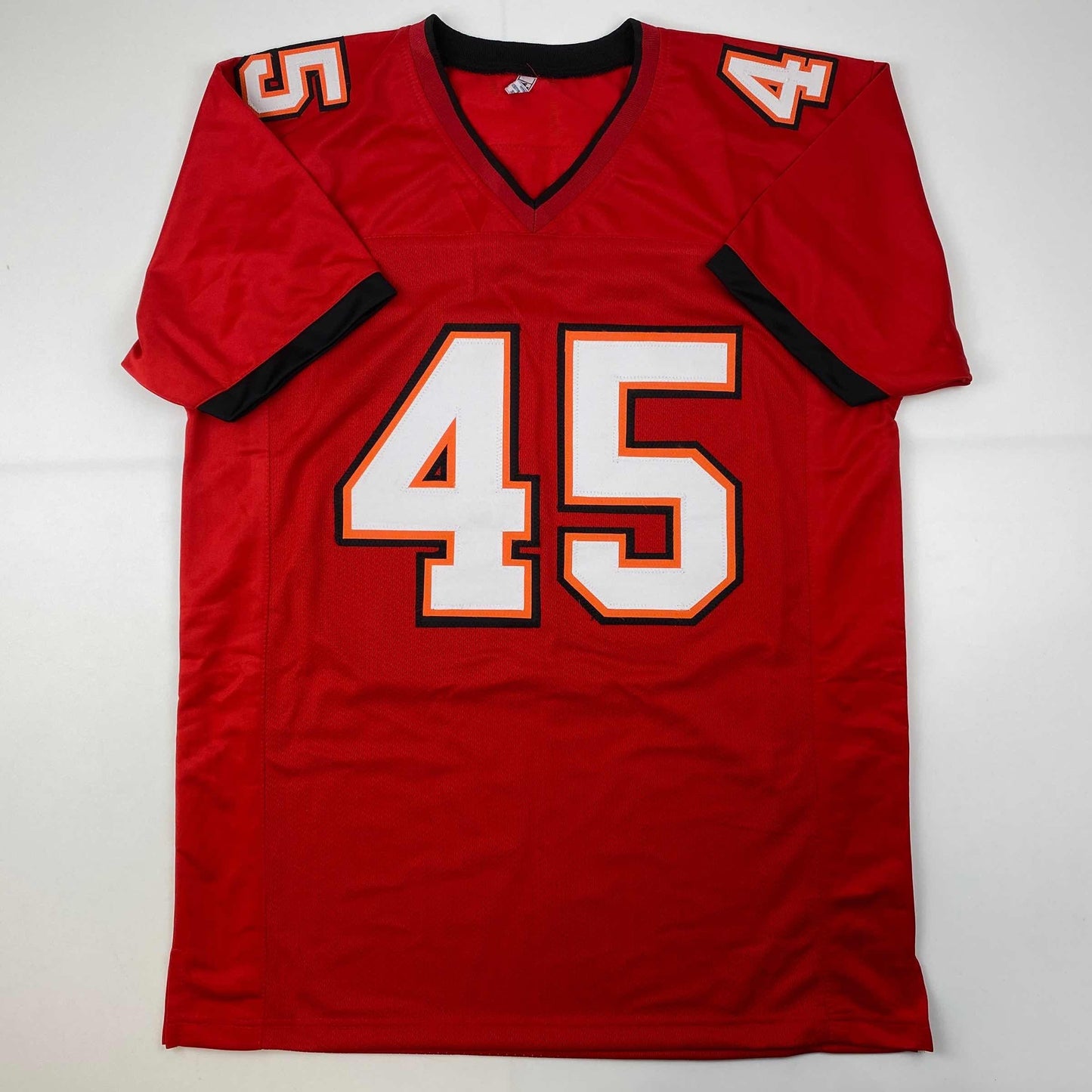 Autographed/Signed Devin White Tampa Bay Red Football Jersey Beckett BAS COA