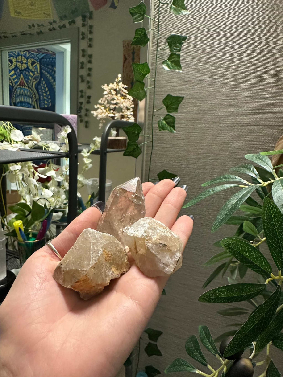 Rutilated Quartz Rough Pocket Stone