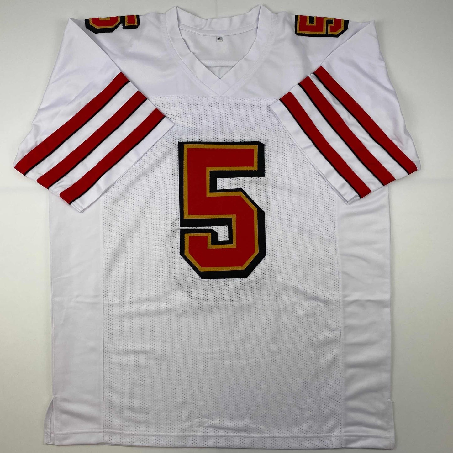 Autographed/Signed Jeff Garcia San Francisco White Football Jersey JSA COA