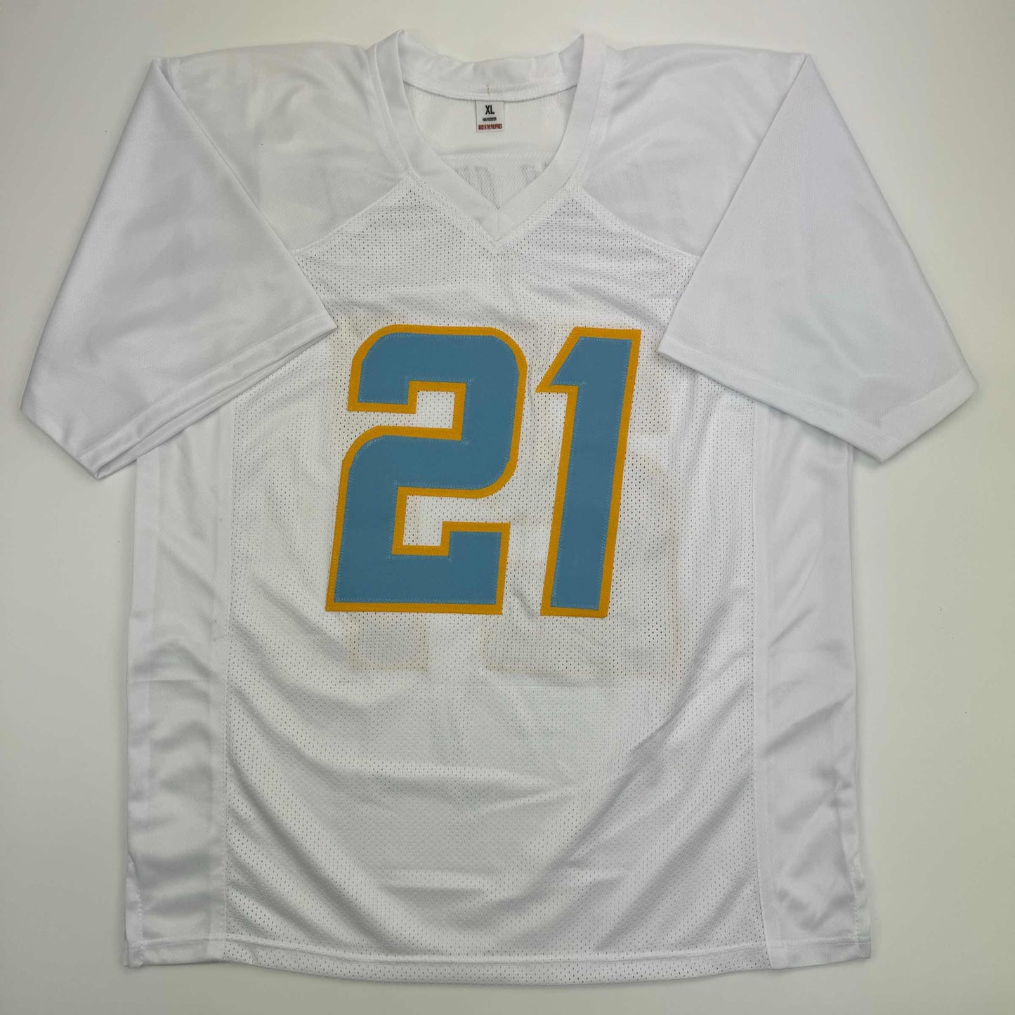 Autographed/Signed LaDainian Tomlinson San Diego White Football Jersey Beckett BAS COA