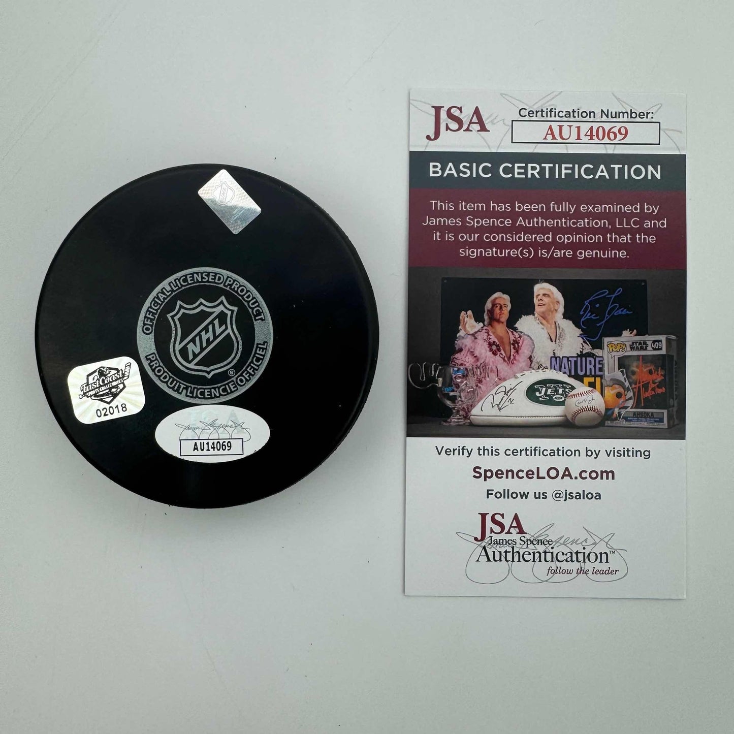 Autographed/Signed Jamie Benn Dallas Stars Logo Hockey Puck JSA COA