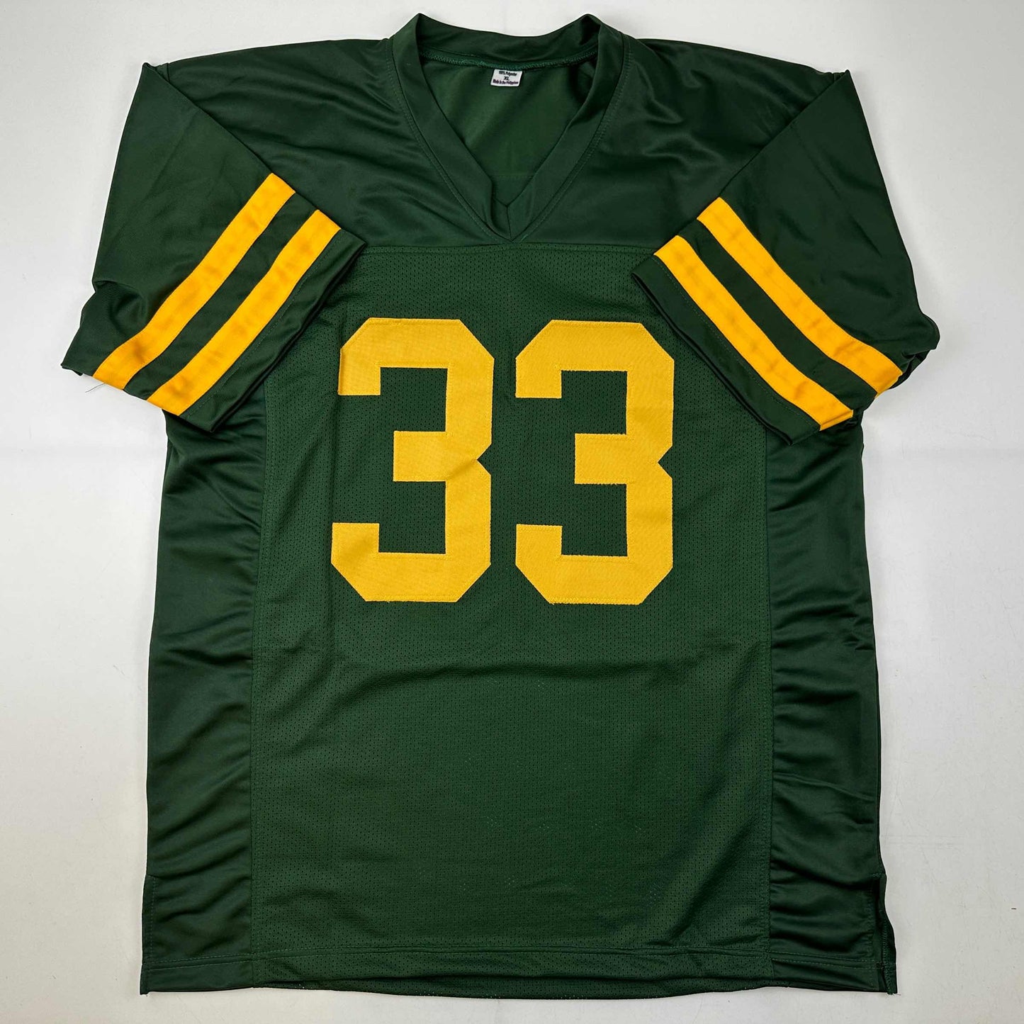 Autographed/Signed Aaron Jones Green Bay Color Rush Football Jersey Beckett BAS COA