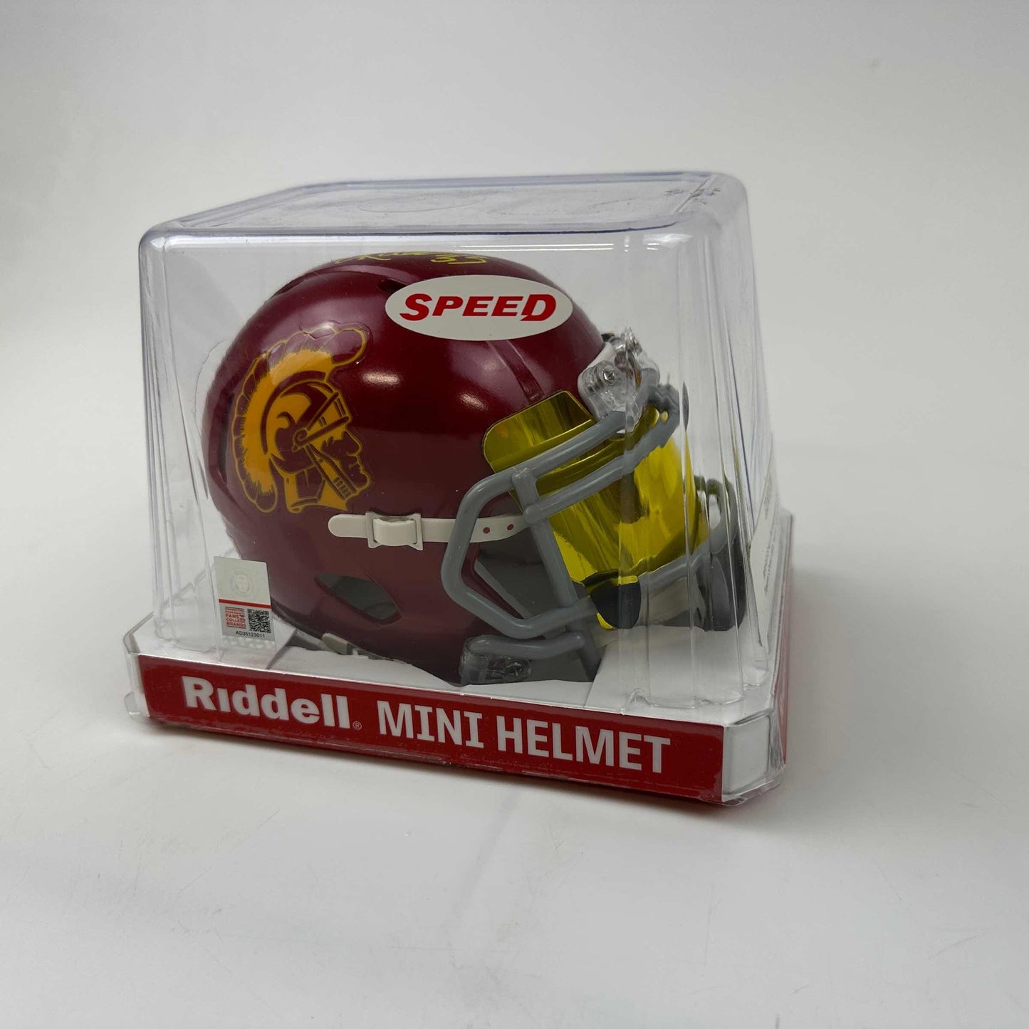 Autographed/Signed Marcus Allen USC Trojans Southen Cal College Football Mini Helmet Beckett BAS COA