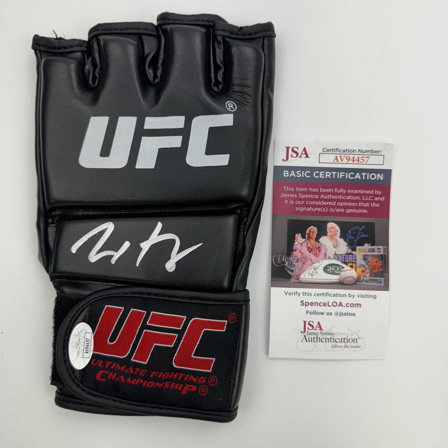 Autographed/Signed Max Holloway UFC MMA Black Fighting Glove JSA COA Auto