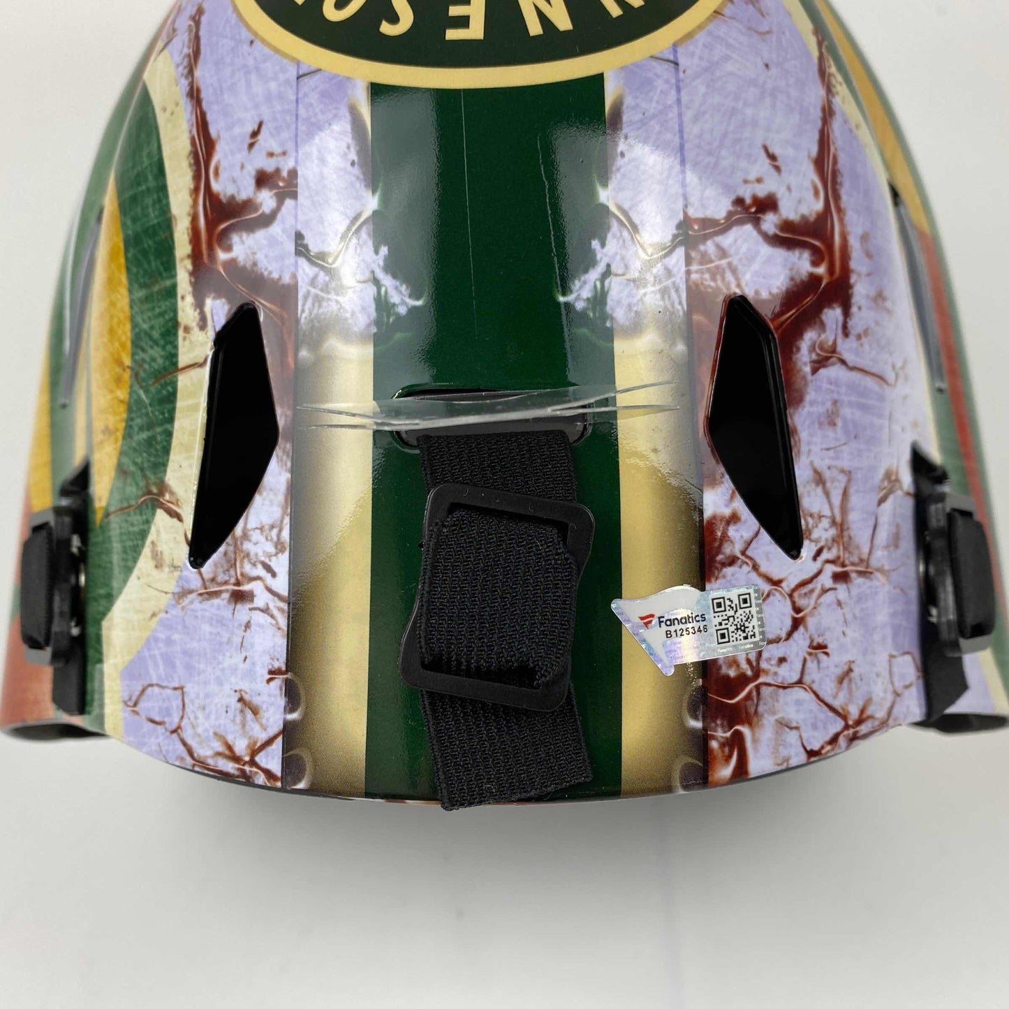 Autographed/Signed Kaapo Kahkonen Minnesota Wild Hockey Full Size Goalie Mask Helmet Fanatics COA