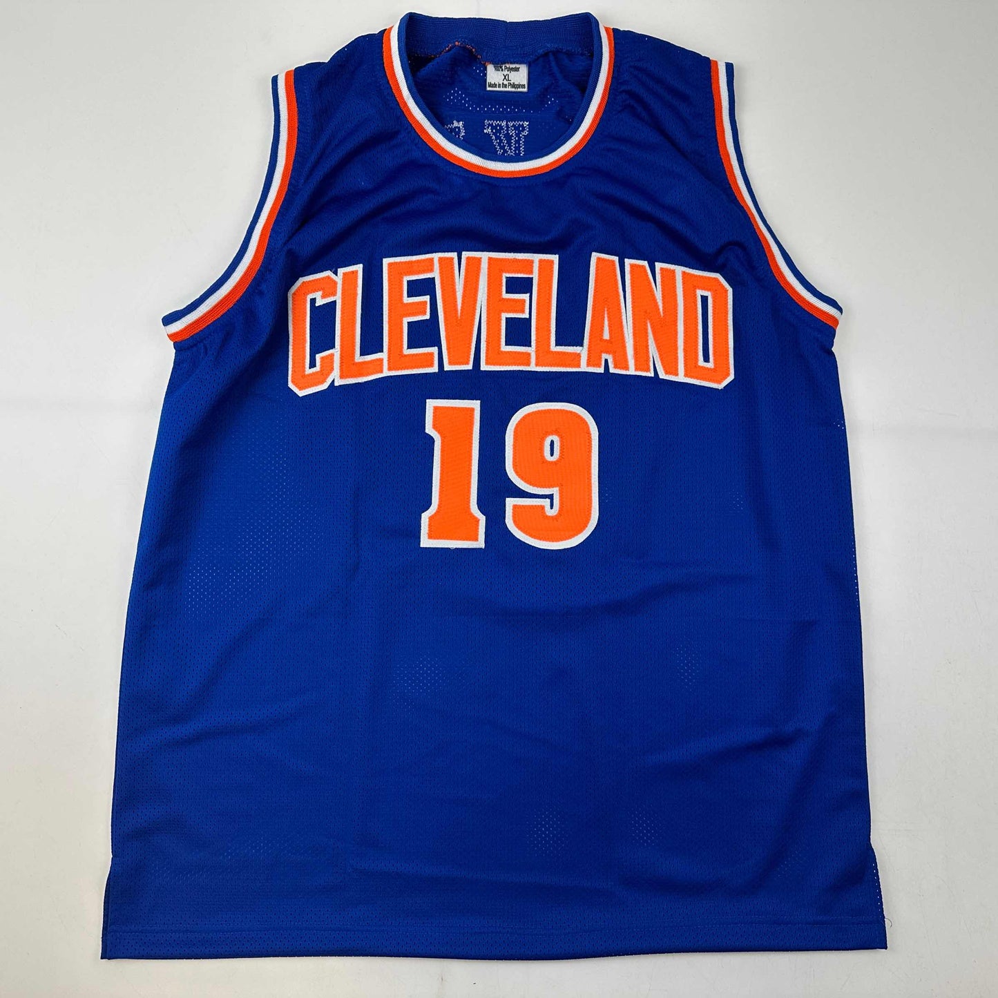 Autographed/Signed Lenny Wilkens HOF Cleveland Blue Basketball Jersey Beckett BAS COA