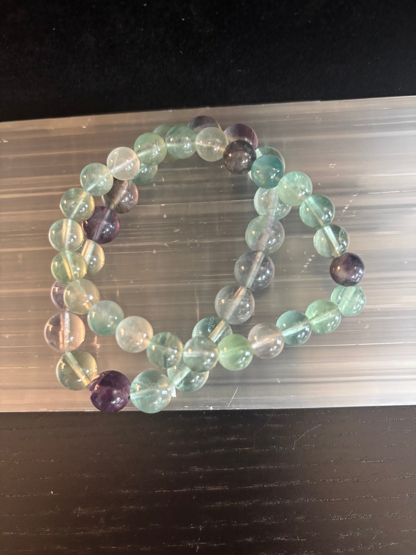 Natural Fluorite Spiritual Healing Bracelet – 6mm, 8mm or 10mm Gemstone Beads