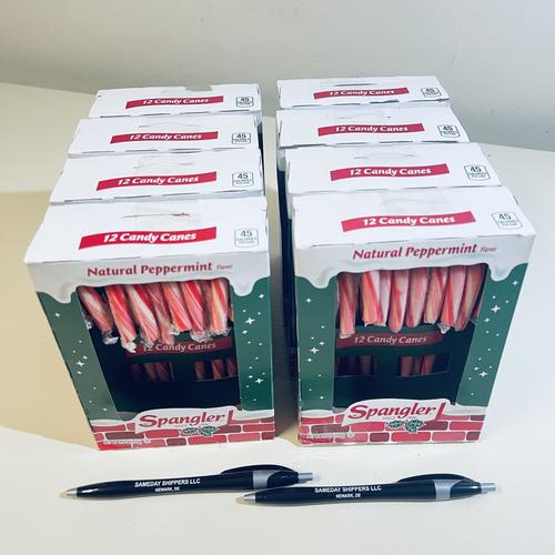 96 Individually Wrapped CandyRific Spangler Peppermint Candy Canes, MOST BROKEN!