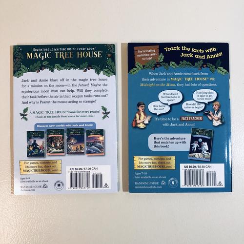 Magic Tree House Midnight on the Moon & Space Fact Tracker BUNDLE of 2 books NEW