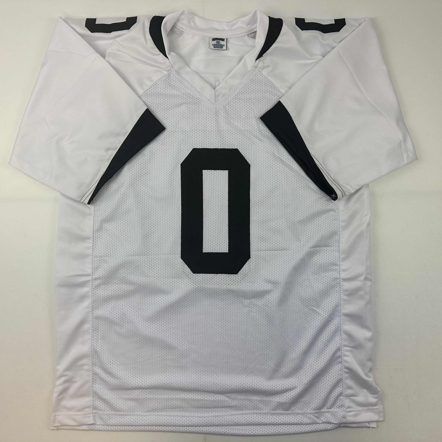 Autographed/Signed Calvin Ridley Jacksonville White Football Jersey Beckett BAS COA