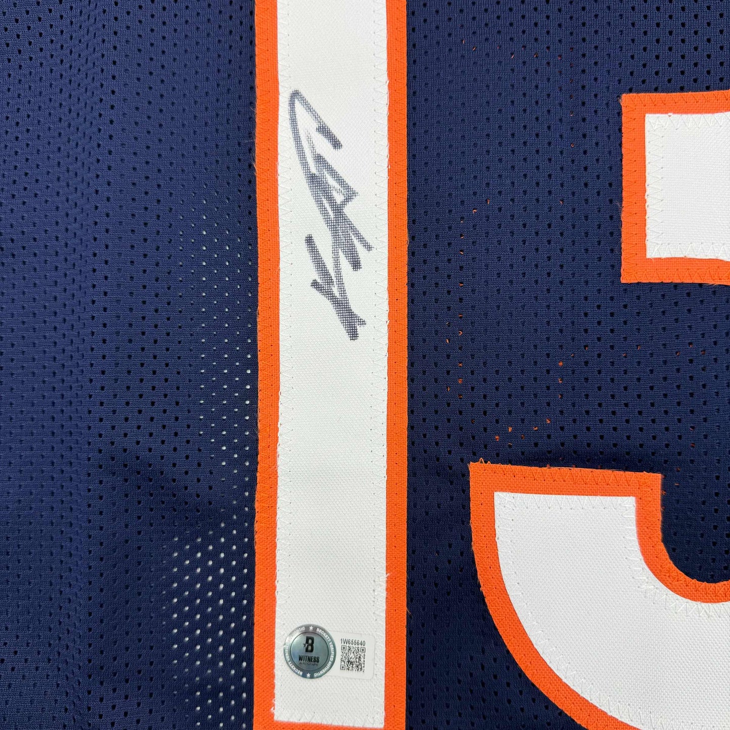 Framed Autographed/Signed Keenan Allen 35x39 Chicago Blue Football Jersey Beckett BAS COA