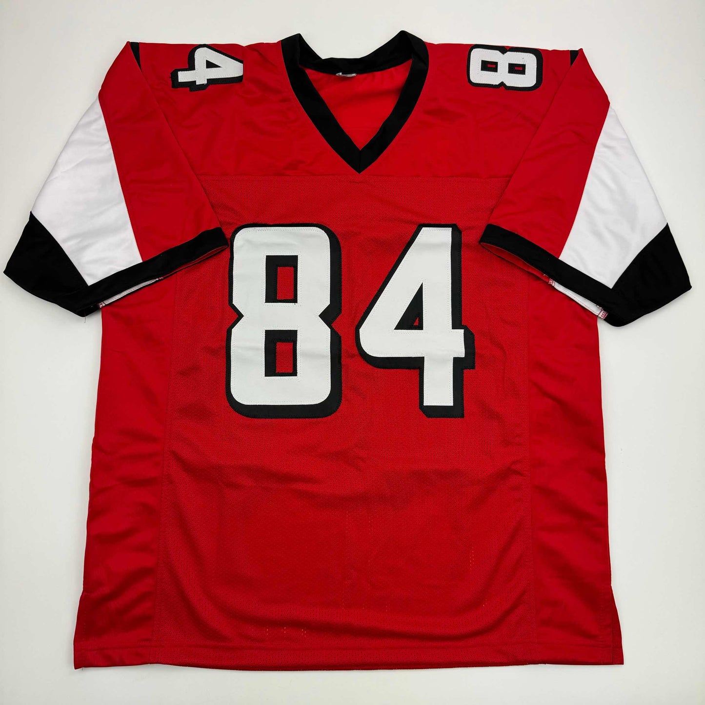 Autographed/Signed Roddy White Atlanta Red Football Jersey Beckett BAS COA