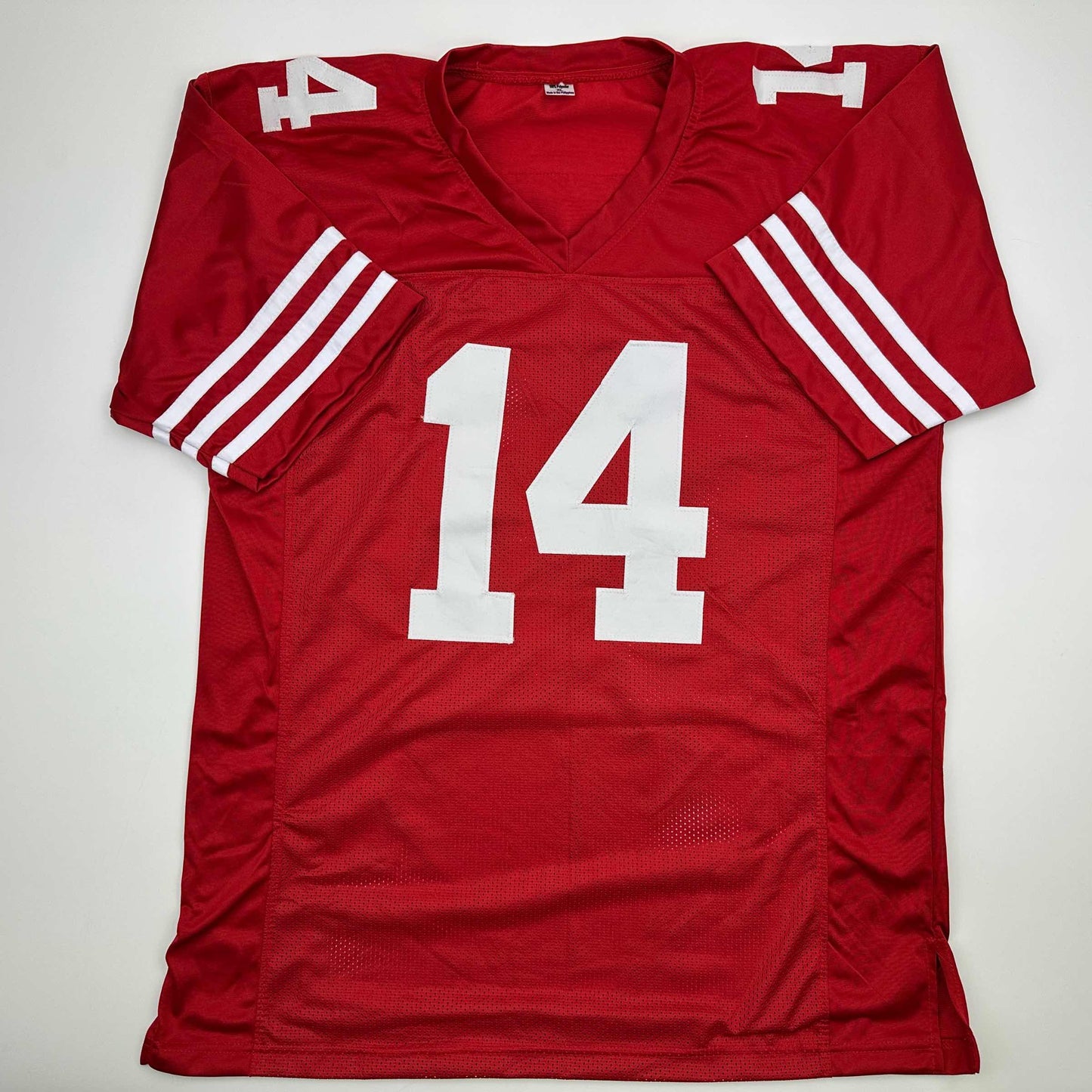 Autographed/Signed Ricky Pearsall San Francisco Red Football Jersey Beckett BAS COA