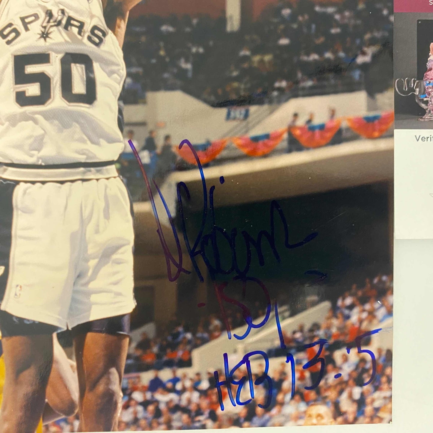 Autographed/Signed David Robinson San Antonio Spurs 8x10 Basketball Photo JSA COA