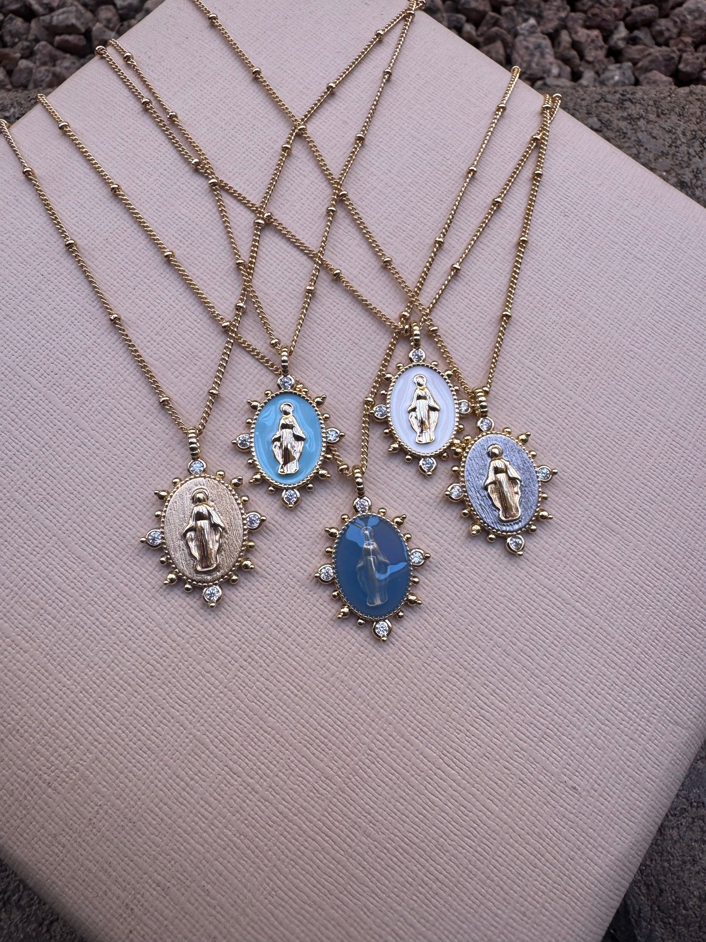 White Lady Lourdes Pendant