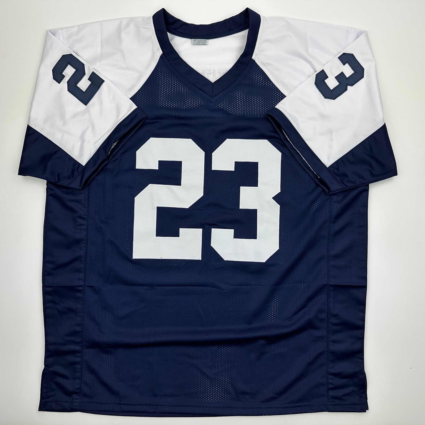 Autographed/Signed Rico Dowdle Dallas Thanksgiving Day Football Jersey Beckett BAS COA