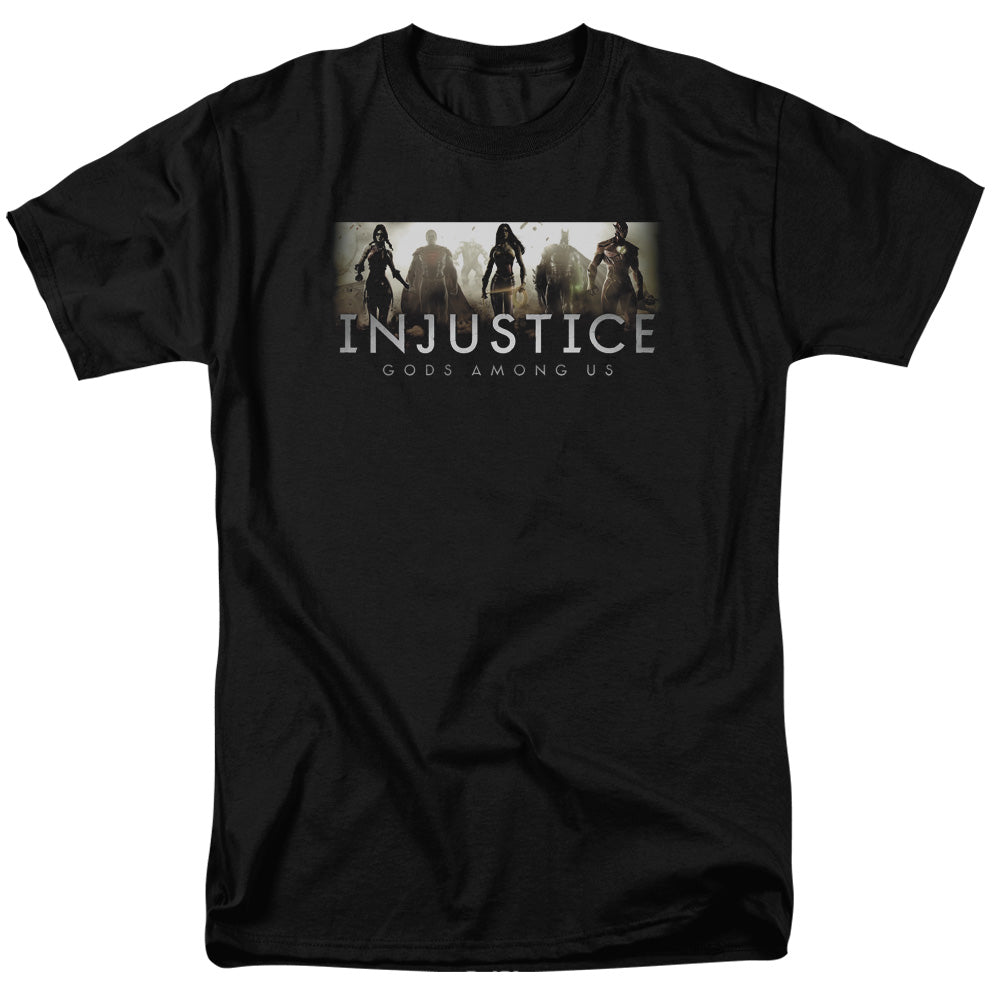 Injustice Gods Among Us Logo Mens T Shirt Black Officially Licensed