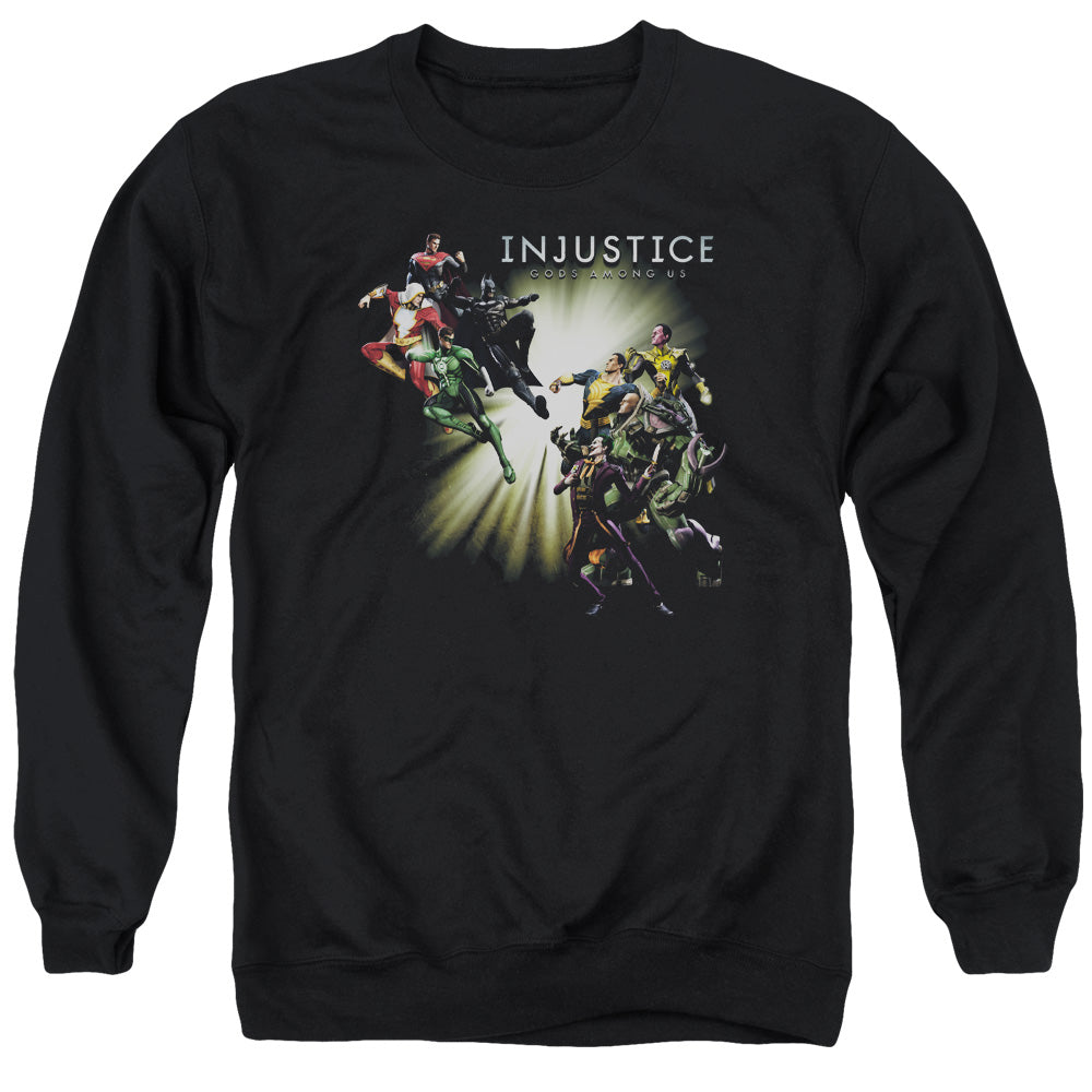 Injustice Gods Among Us Good Vs Evil Mens Crewneck Sweatshirt Black