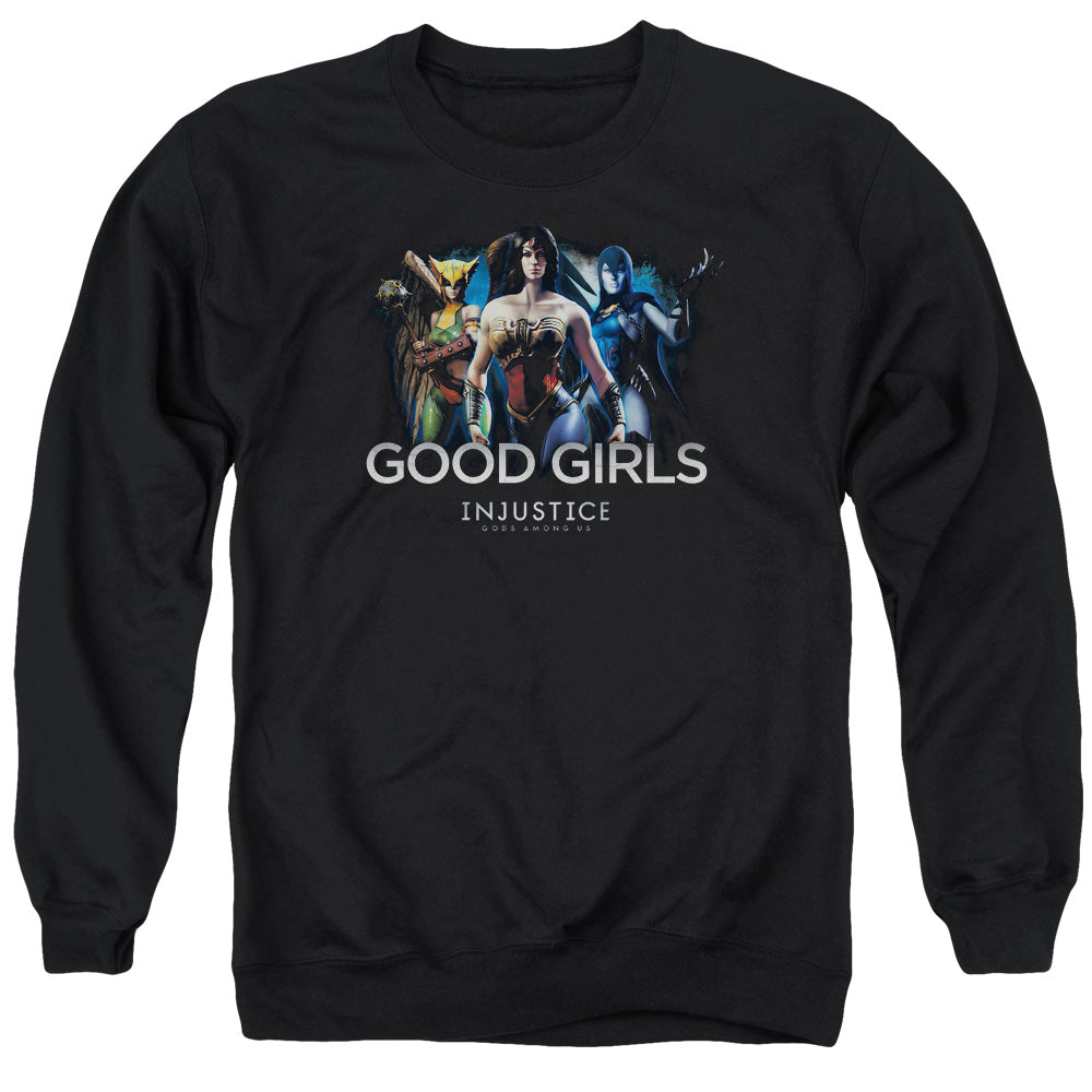 Injustice Gods Among Us Good Girls Mens Crewneck Sweatshirt Black