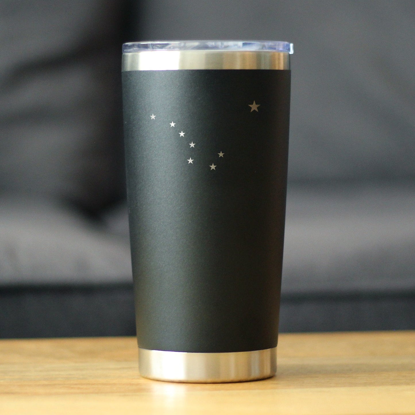 Flag of Alaska - Insulated Coffee Tumbler Cup with Sliding Lid - Stainless Steel Insulated Mug - Alaskan Themed Gift for Men and Women Alaskans