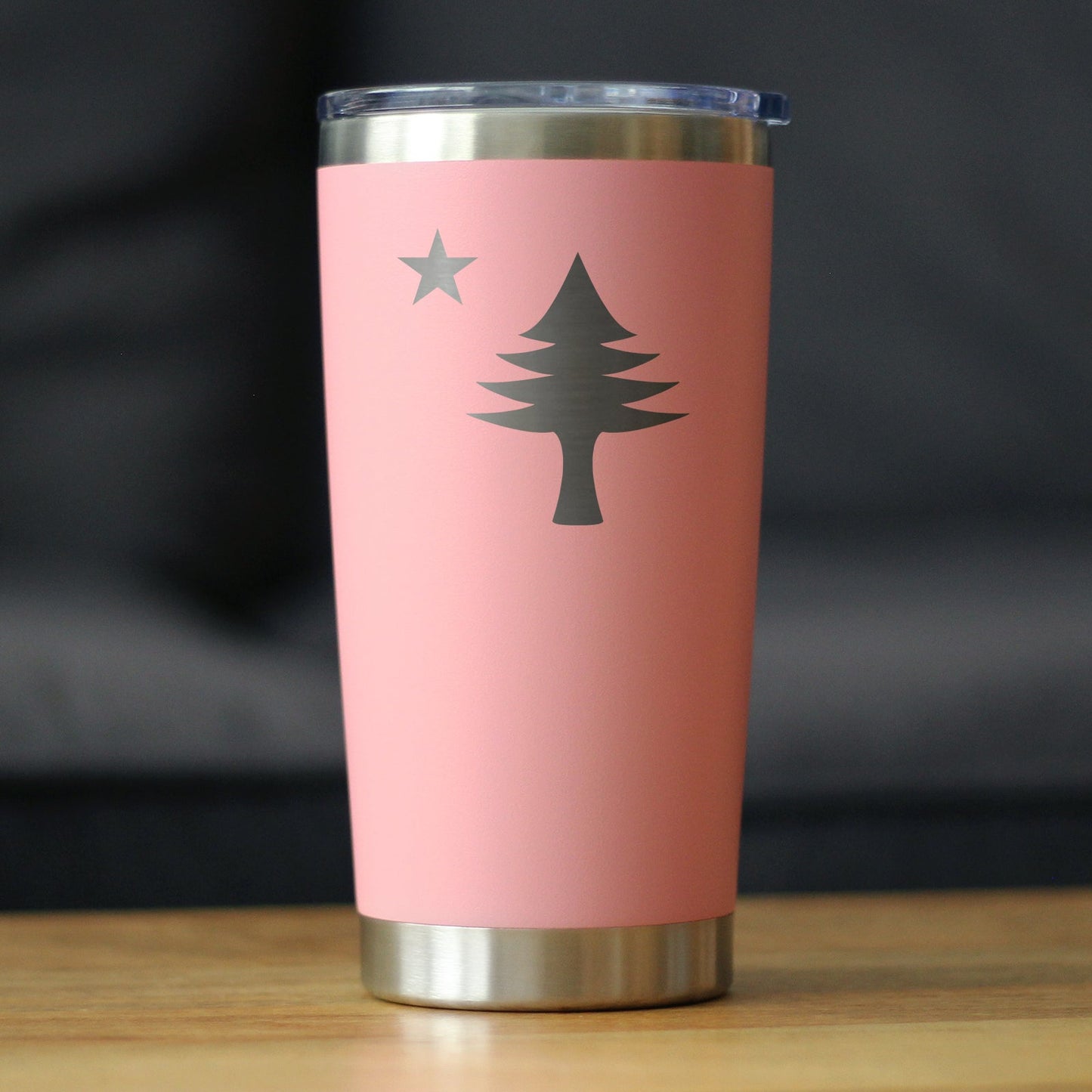 Flag of Maine - Insulated Coffee Tumbler Cup with Sliding Lid - Stainless Steel Travel Mug - Maine Gift for Women and Men Mainers