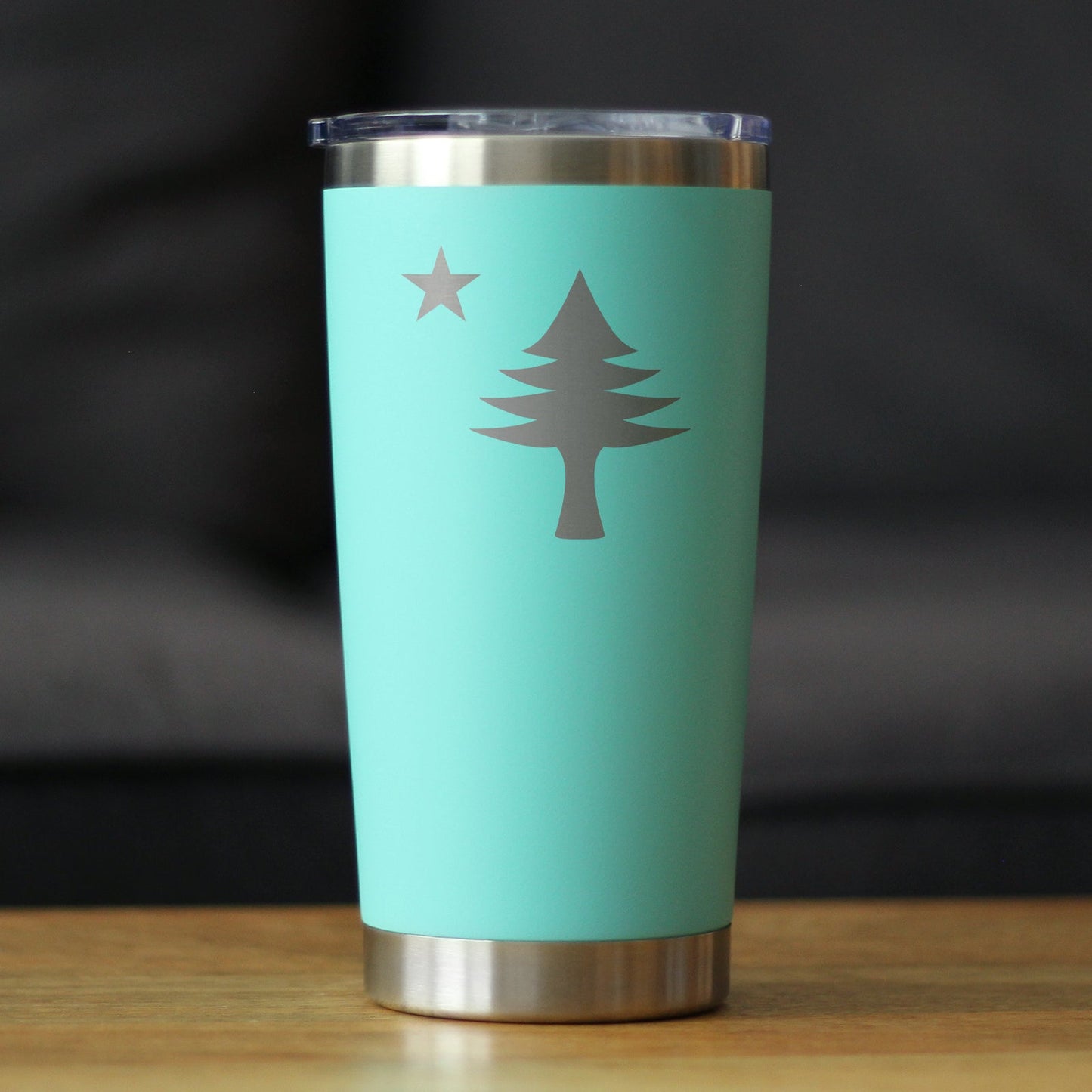Flag of Maine - Insulated Coffee Tumbler Cup with Sliding Lid - Stainless Steel Travel Mug - Maine Gift for Women and Men Mainers
