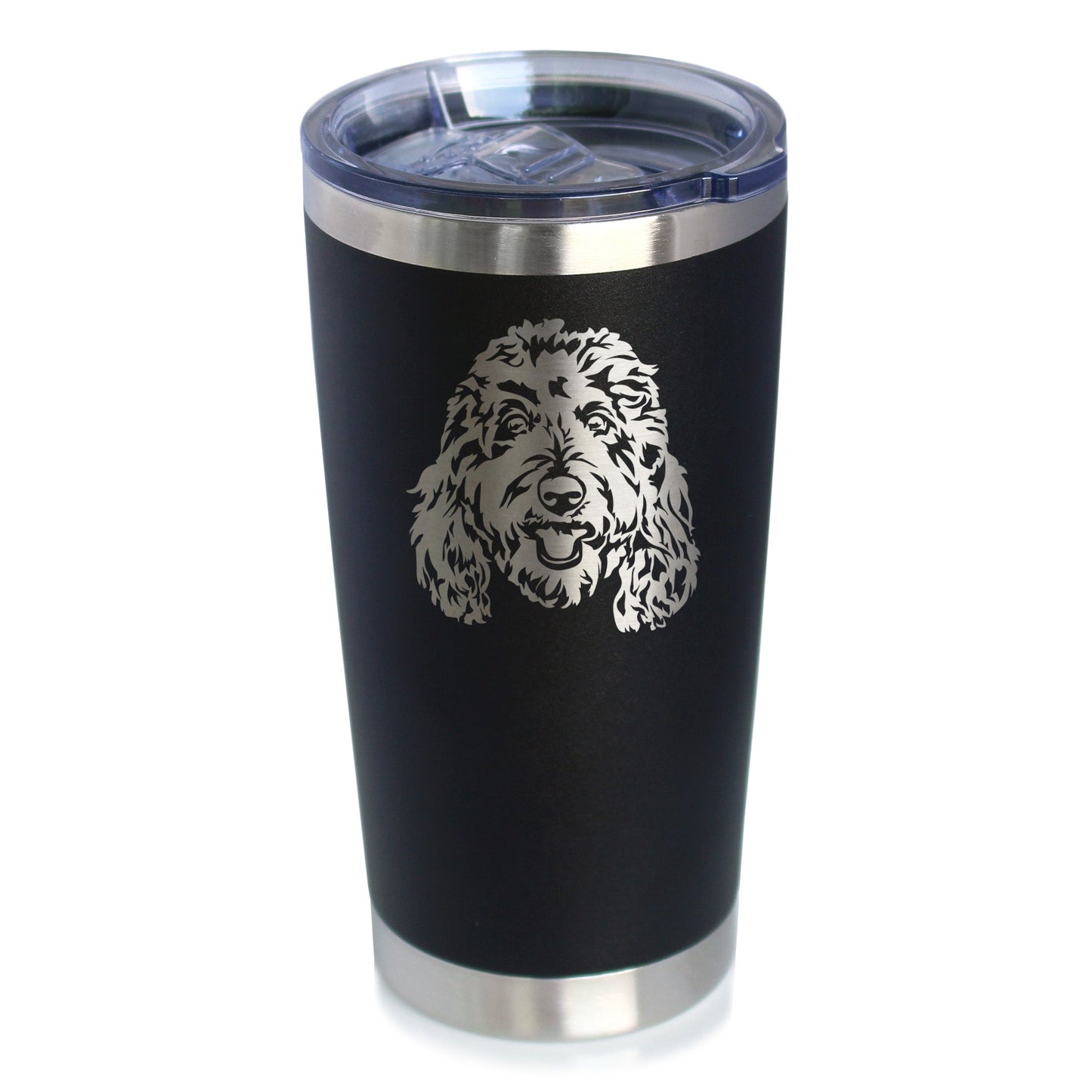 Golden Doodle Face - Insulated Coffee Tumbler Cup with Sliding Lid - Stainless Steel Insulated Mug - Goldendoodle Gifts for Women & Men