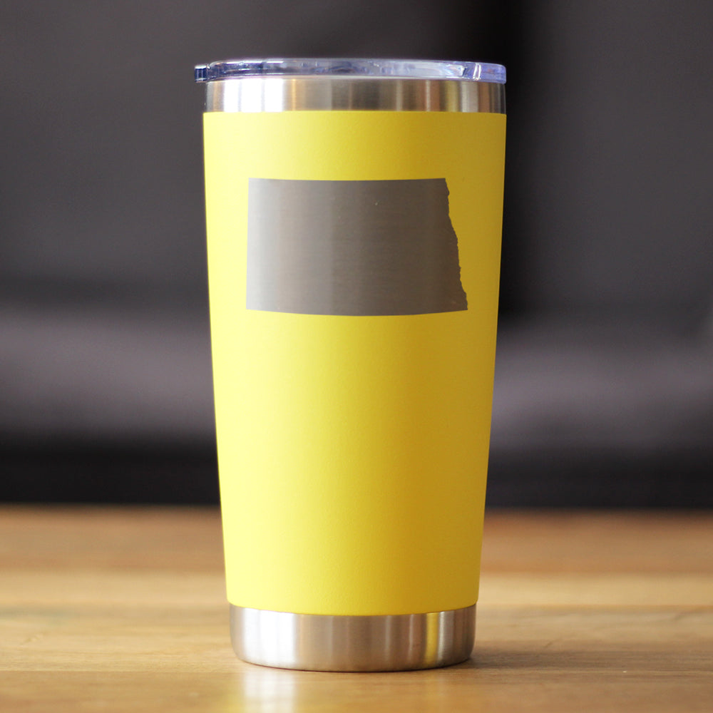 North Dakota State Outline - 20 oz Coffee Tumbler