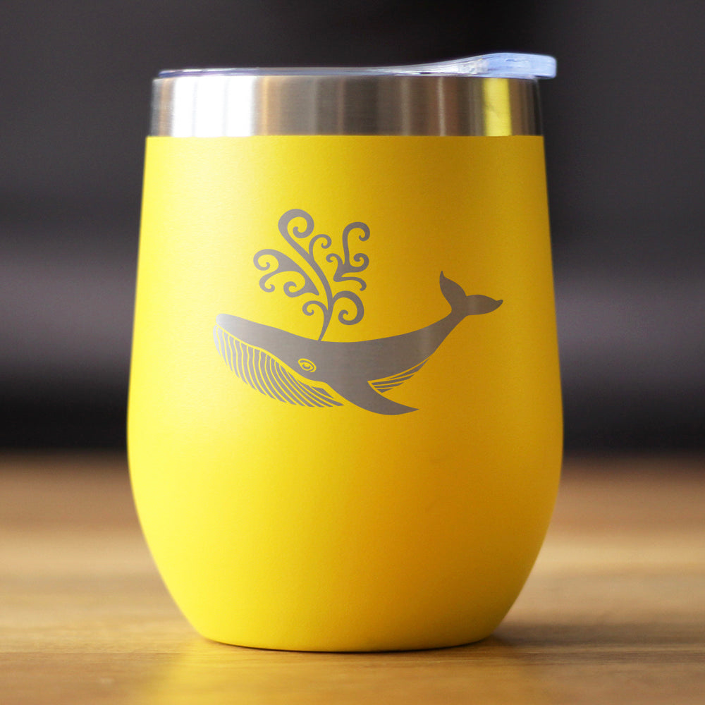 Decorative Whale - Wine Tumbler