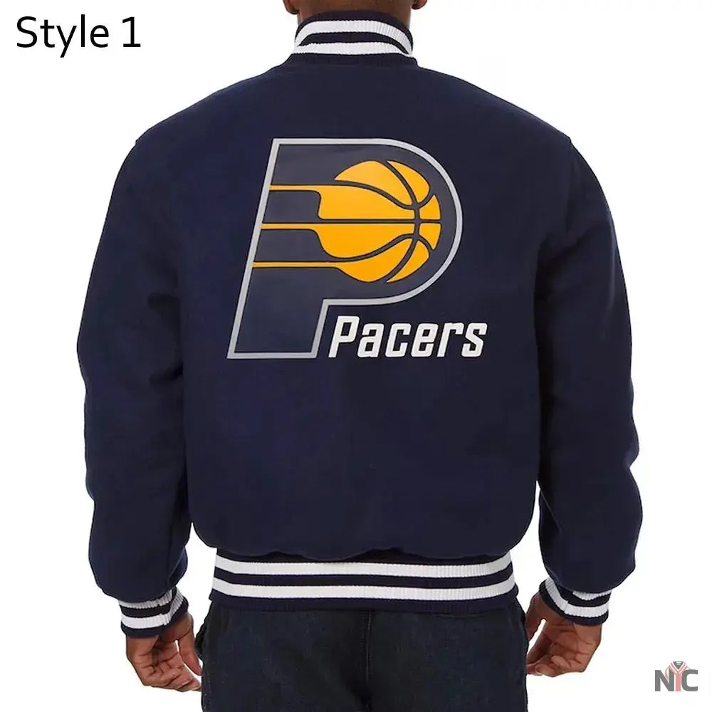 Indiana Pacers Varsity Navy Wool Jacket