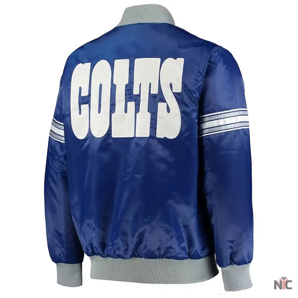 Indianapolis Colts Historic Logo Royal Satin Jacket