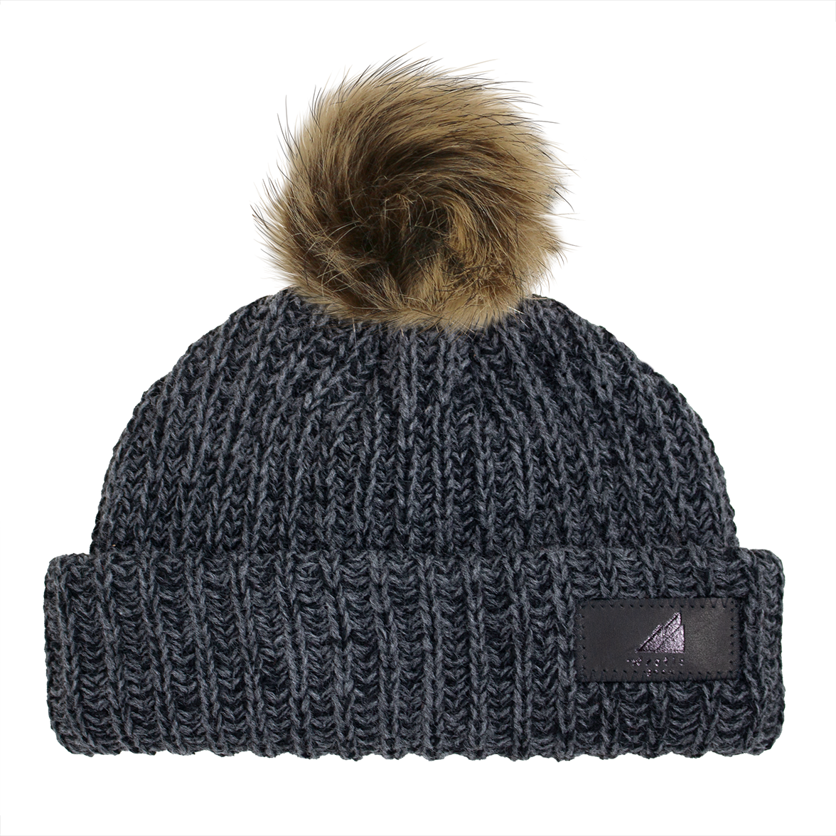 Infant Acrylic Ribbed Cuff with Pom Hat