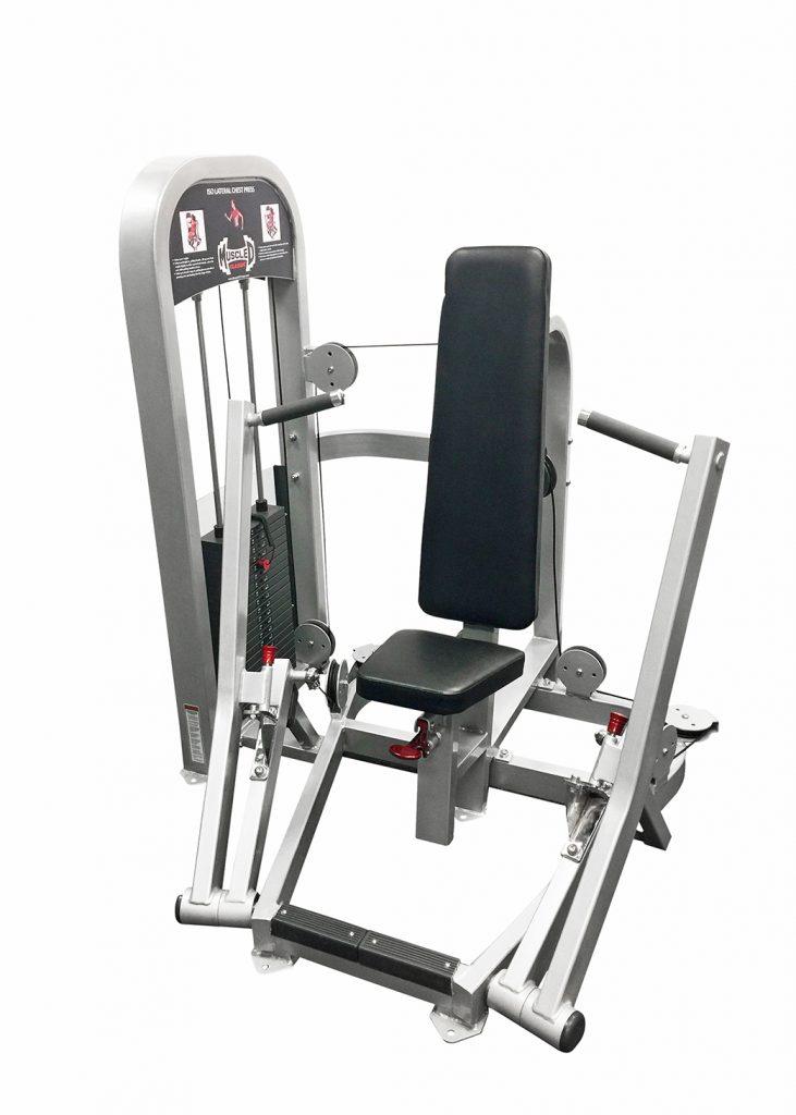 Classic Iso Lateral Chest Press - Muscle D Fitness - Adjustable - Seated Pin Selectorized Weight