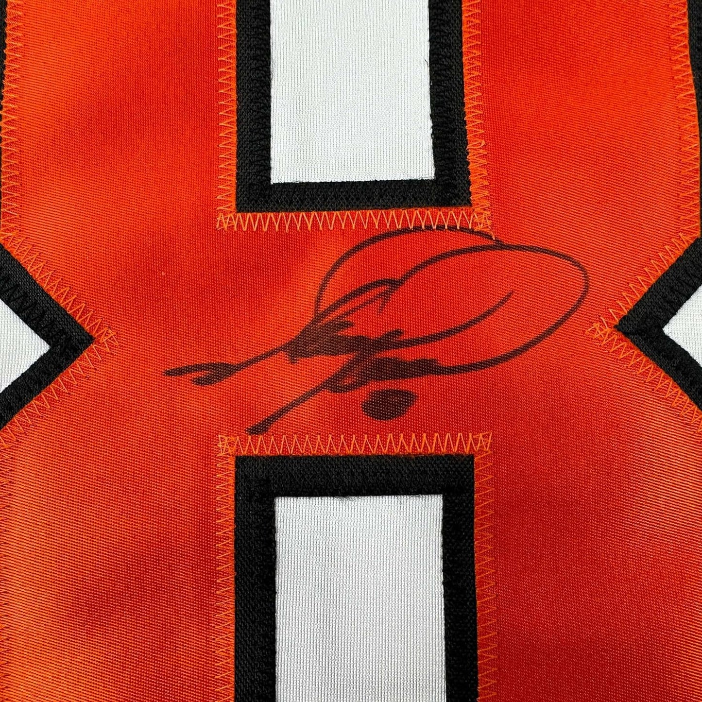 Framed Autographed/Signed Mark Recchi 35x39 Philadelphia White Hockey Jersey JSA COA