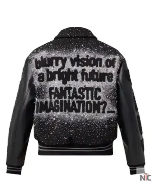 J-hope X Louis Vuitton Black Varsity Jacket