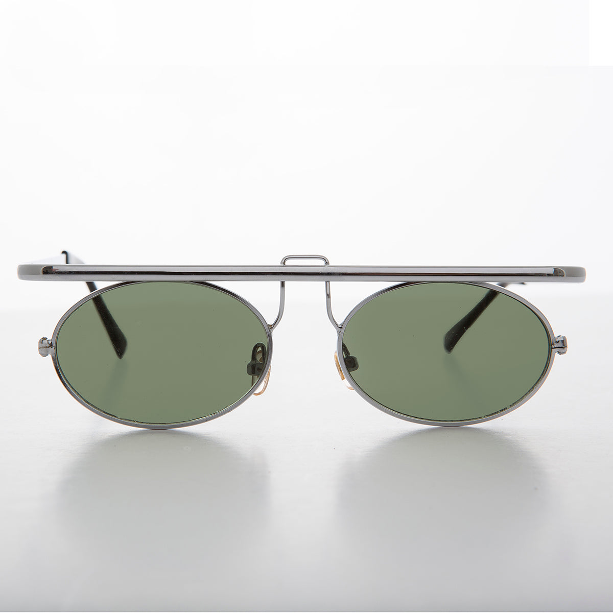 Cyberpunk Goth Vintage Flat Top Oval Sunglass - Jenkins