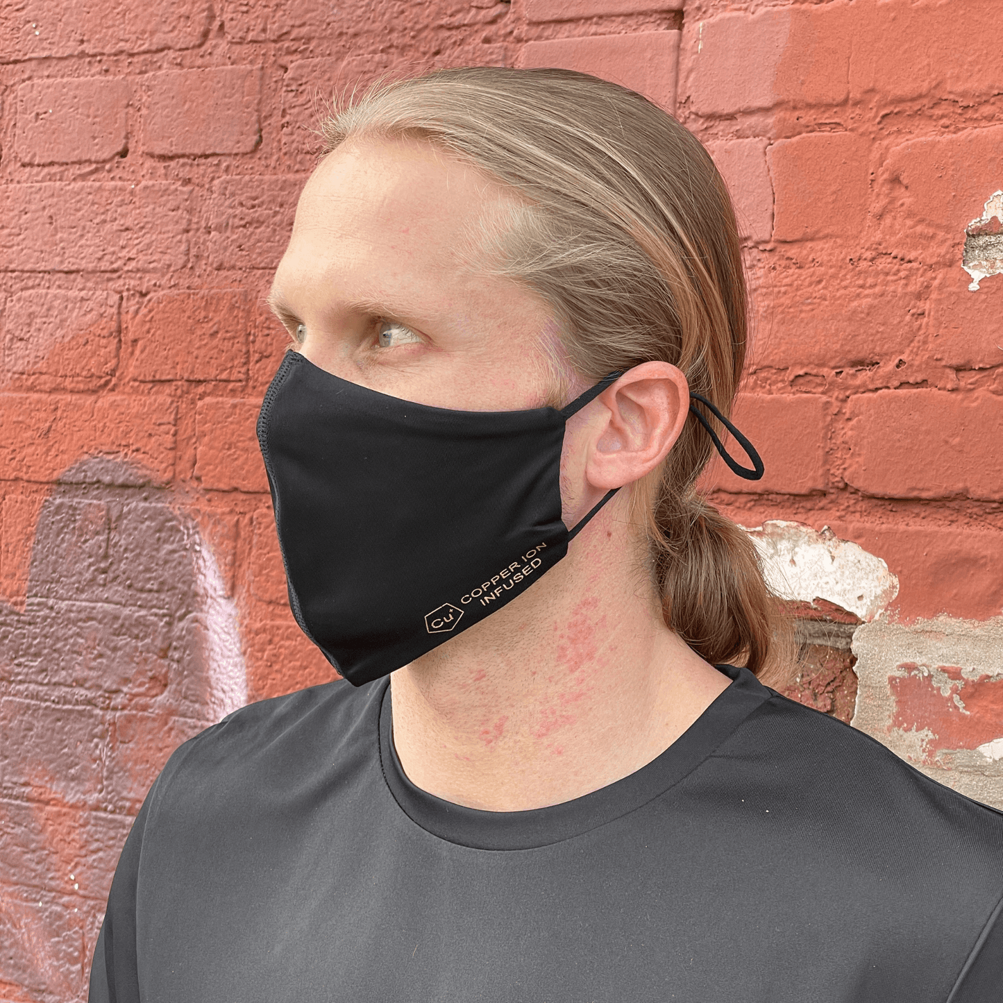 Copper Ion Infused Sports Face Mask for Enhanced Breathability