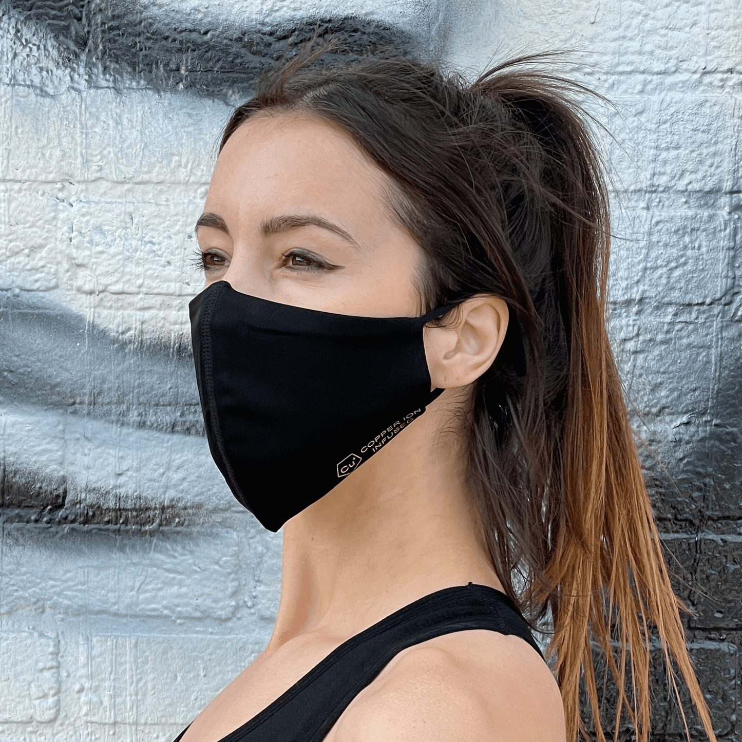 Copper Ion Infused Sports Face Mask for Enhanced Breathability