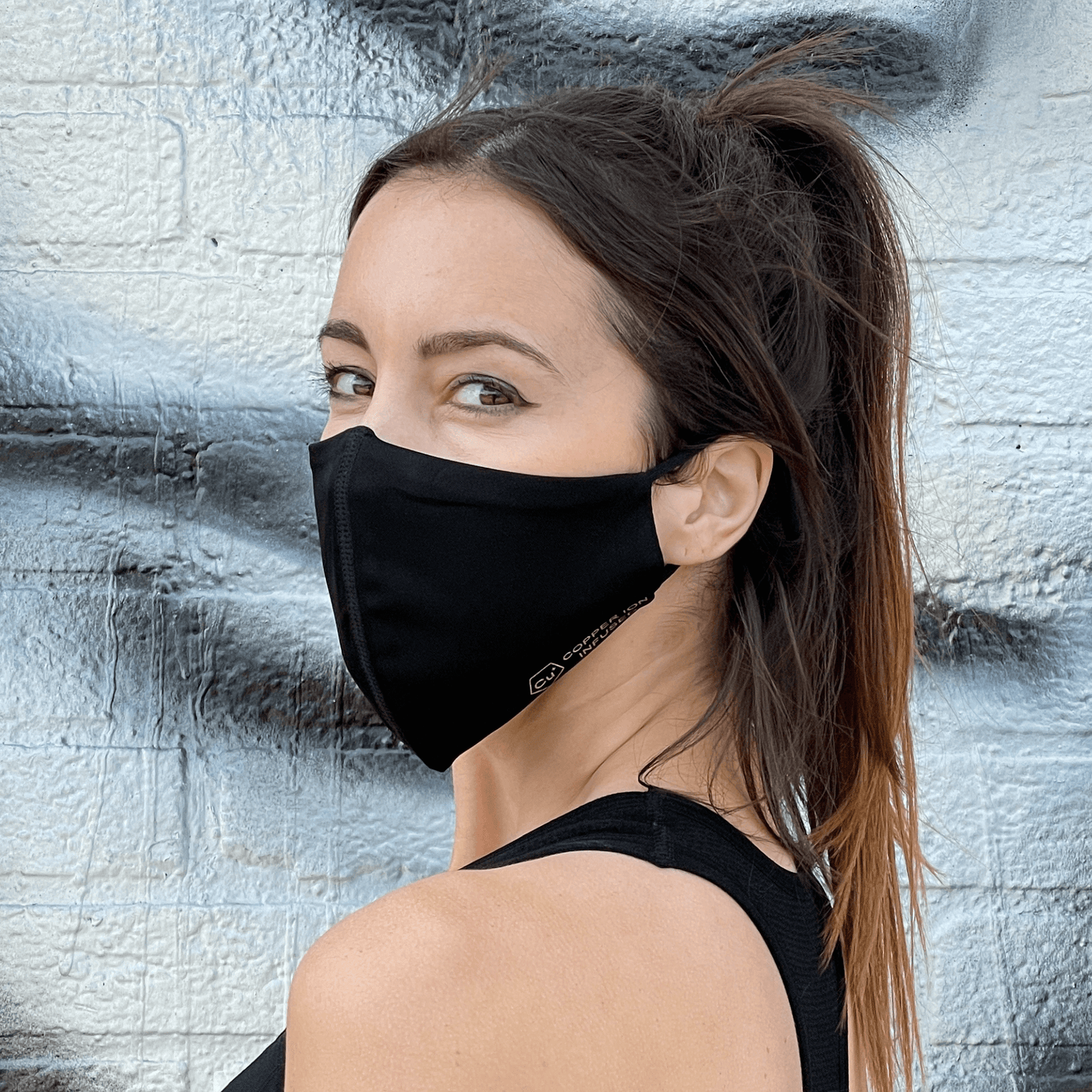 Copper Ion Infused Sports Face Mask for Enhanced Breathability