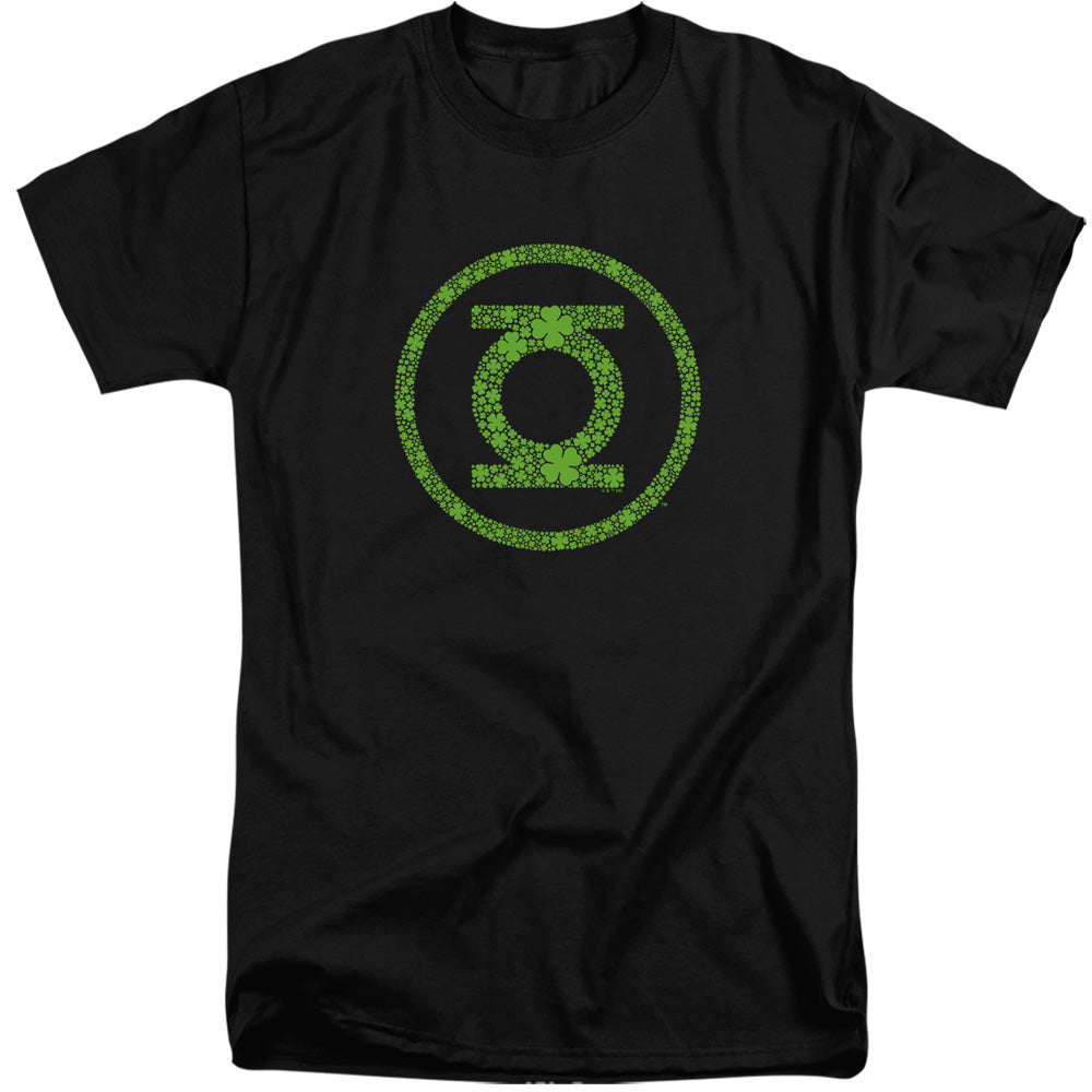 Green Lantern St. Patrick'S Day Shamrock Logo Mens Tall T Shirt Black Officially Licensed