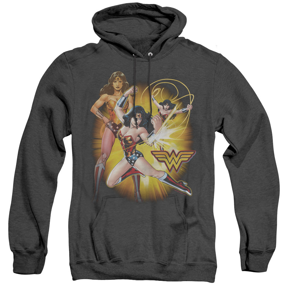 Justice League Wonder Woman Heather Mens Hoodie Black Officially Licensed