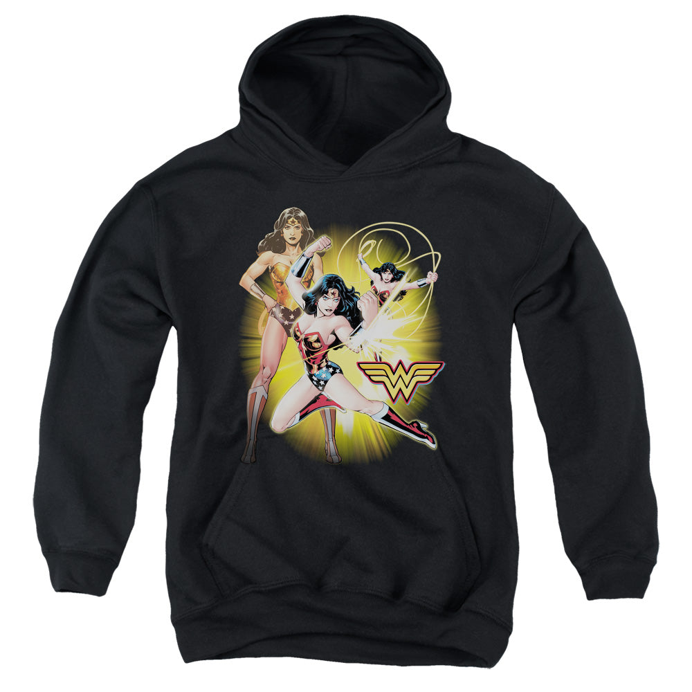 Justice League Wonder Woman Kids Youth Hoodie Black Officially Licensed