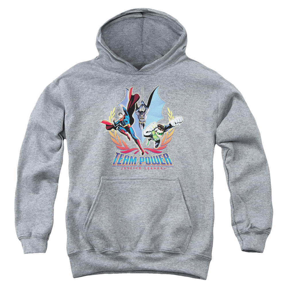 Justice League Team Power Kids Youth Hoodie Heather Officially Licensed