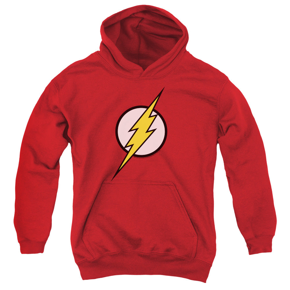 Justice League Flash Logo Kids Youth Hoodie Red Officially Licensed