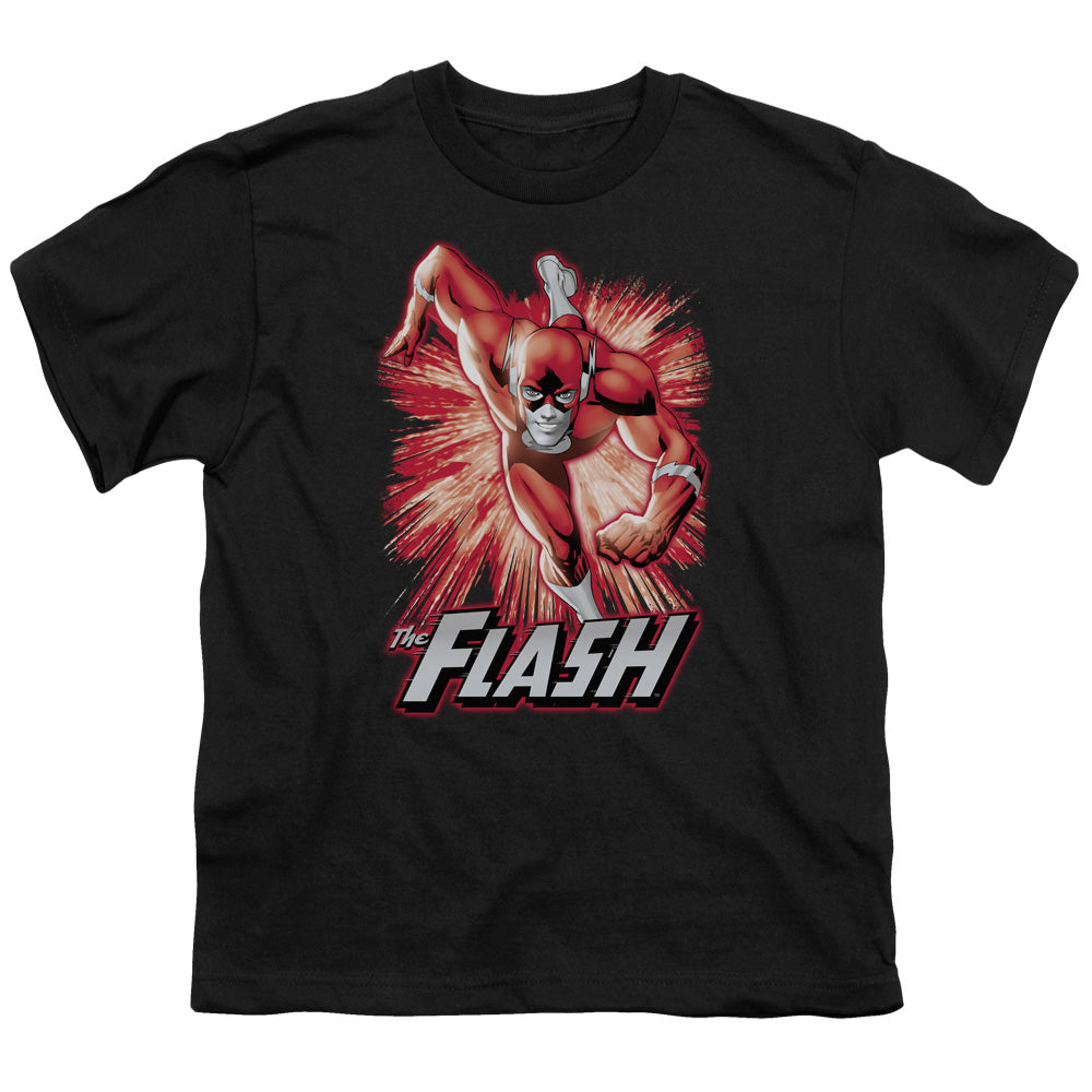 Justice League Flash Red & Gray Kids Youth T Shirt Black Officially Licensed