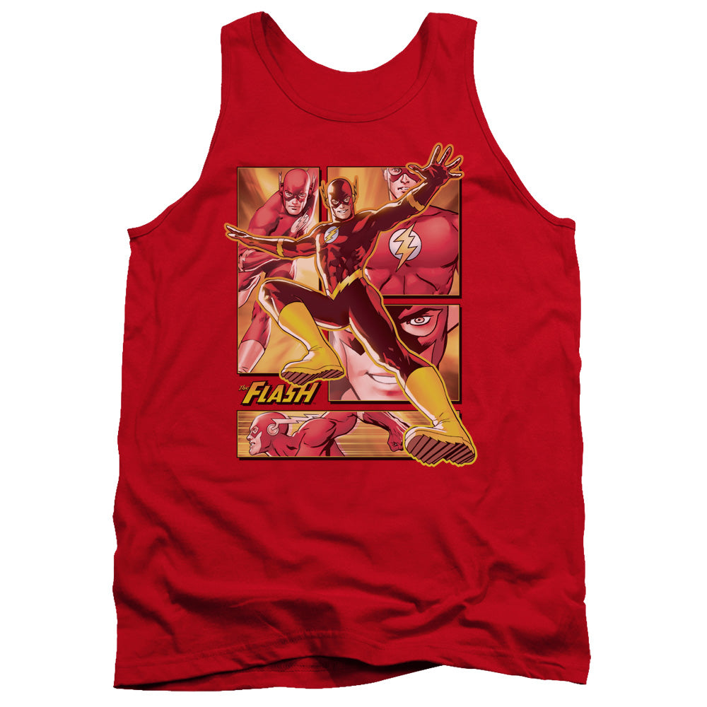 Justice League Flash Mens Tank Top Shirt Red Officially Licensed